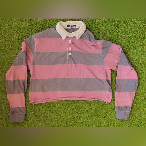 Papaya Sweaters - Cropped pink white and purple sweater